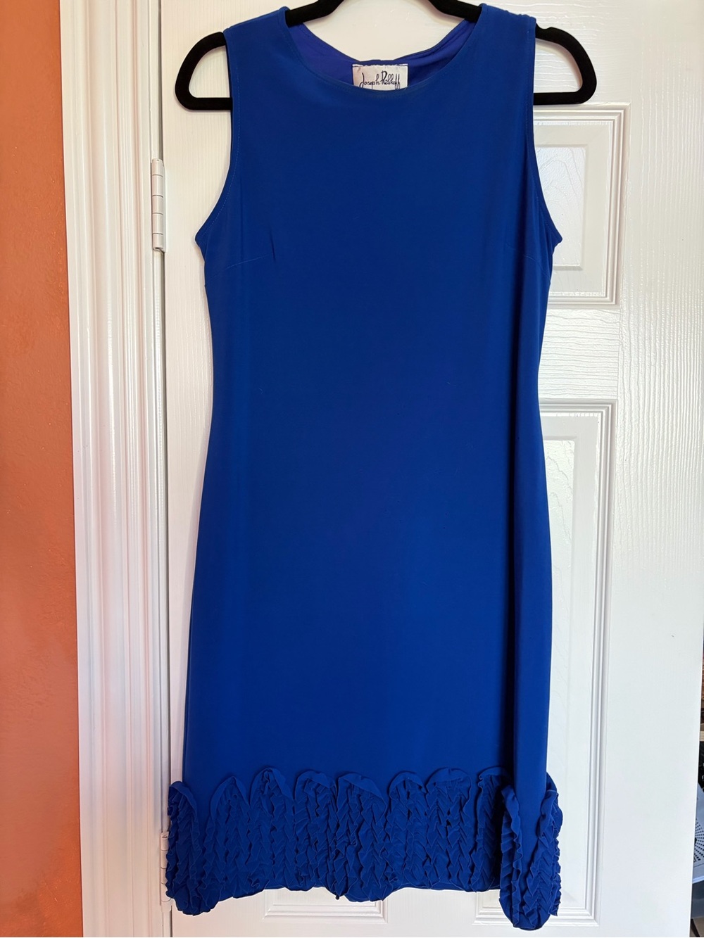 Royal Blue Dress with Ruffled Hem - Joseph Ribkoff